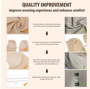 En gros, Body sculptant pour femme, effet rehausseur de fesses, décolleté plongeant en U, maintien ferme, fin et invisible, avec soutien-gorge intégré - Product Image 3