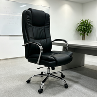 Chaise de bureau de direction ergonomique à dossier haut, en cuir, inclinable, avec logo personnalisé et base métallique, vente en gros d'usine