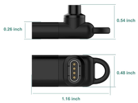 Adaptateur de chargeur USB-C pour Venu3/3S/fenix7/7x/5s/6/6X, conception en forme de L, charge et synchronisation des données