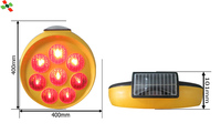 Feu de signalisation solaire CadSolar Sunflower 400 mm 8 LED autonomie 15 jours IP65 pour parking et barrière