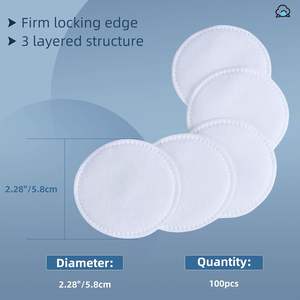 100% coton biologique rond hypoallergénique bambou démaquillant tampons pour le visage pur coton cosmétique coton tampons - Product Image 6