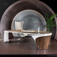 Bureau en marbre noir de style moderne en bois avec design européen adapté à la maison bureau chambre salle de bain ou hall