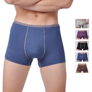 Custom Boxer Men's Underwear China Supplier high quality Material Modal Adults Soft Knitted Panties For Men