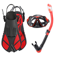 Adultes Dry Top Anti Buée Équipement de Plongée Ensemble de Tuba Palmes de Plongée Masque de Plongée Lunettes de Natation Palmes de Plongée