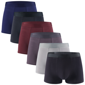 Wholesale <b>Men's</b> Underwear Comfortable Breathable <b>Bamboo</b> Fiber Long Leg <b>Boxers</b> for <b>Men</b> OEM Underwear Manufacturer - Product Image 1