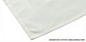 Serviettes en coton jacquard blanc durables de 18x18 pouces, 100 % coton, bordure carrée classique, pour la décoration de séminaires et réunions d'entreprise. - Product Image 4