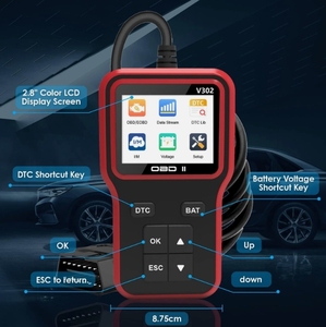 Lector de código OBD2, Detector de fallas del motor OBD2, escáner de diagnóstico de coche, herramienta de diagnóstico de batería, dispositivo de diagnóstico V302 - Product Image 2