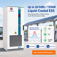 Système de stockage d'énergie industriel et commercial BESS à refroidissement liquide 261 kWh 125 kW, armoire de batterie LiFePO4 haute tension 832 V, IP54