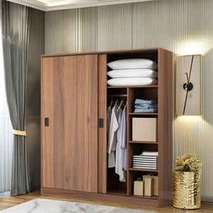 Armoire Moderne en Bois, Grand Rangement pour Chambre à Coucher avec Petite Porte Coulissante - Product Image 4