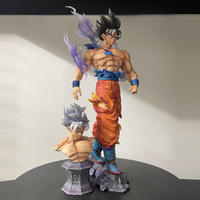 Figurine PVC Dragon Ball Z Ultra Instinct Son Goku 42CM avec deux têtes, modèle de statue, jouet, poupée, figurine, ornement, décoration d'intérieur