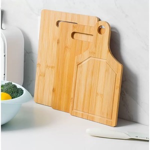 Bamboo Cutting Board Rectangle Natural <b>Wood</b> Color With Handle For Fruit Bread Dessert Serving - Product Image 2