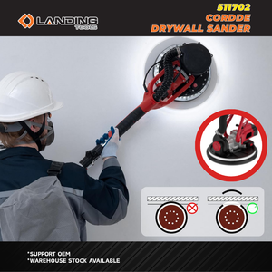 Ponceuse électrique filaire 820W 511702 à vitesse variable, plateau de ponçage 225mm, aspiration intégrée, éclairage LED pour plafonds et murs - Product Image 5