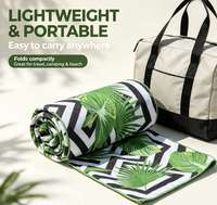 Serviette de plage gaufrée en microfibre, grande taille, légère et à séchage rapide, idéale pour les voyages, pour adultes, hommes et femmes – Offre estivale