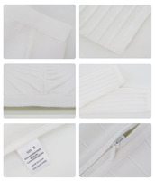 Ensemble élégant blanc deux pièces pour femme : haut à manches longues et jupe bandage, style chic pour le bureau et les soirées