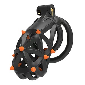 Gabbia di Castità Maschile in Silicone con 4 Anelli, Design Cobra con <span class=keywords><strong>Spine</strong></span>, per Uso Uretrale e Sissy - Product Image 3