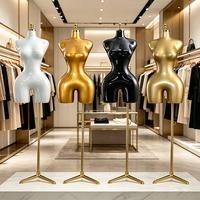 Mannequin féminin grande taille réaliste, avec fesses et poitrine généreuses (BBL), en plastique, pour présentation de vêtements haut de gamme, torse sur pied