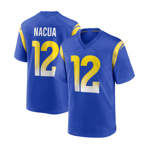Atacado Jerseys de Futebol Americano Novo 12 # Puka Nacua 17 # Adams 10 # Kupp 99 # Donald 9 # Stafford Short Los Angeles Limited - Product Image 5