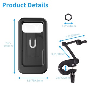 Portatelefono da bicicletta impermeabile scatola per telefono con schermo tattile custodie per <span class=keywords><strong>moto</strong></span> manubrio per <span class=keywords><strong>moto</strong></span> cellulari - Product Image 2