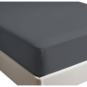 Sábana Ajustable 100% Algodón Gris Oscuro Tamaño King Size Alemán 200x200 Cm - Product Image 3