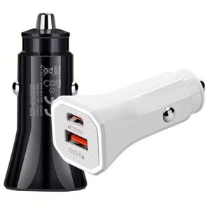 Chargeur de voiture personnalisé en gros avec double port USB+PD 20W, adaptateur de charge rapide pour téléphone portable - Product Image 1