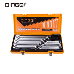 DingQi 16Pcs Ratchet Wrench Set Combination Wrench Auto Repair Tools Single Open Matte Combination Wrench