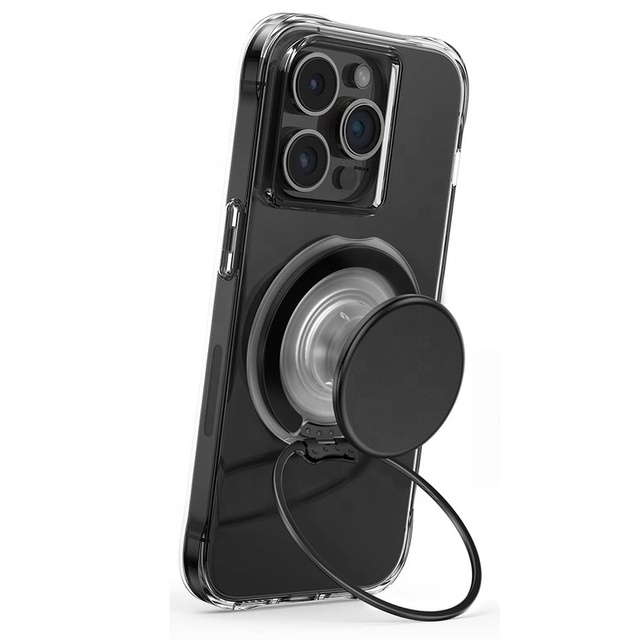Factory Custom Logo Magnetic Phone Holder Stand Smart Tracking Wireless Charging Adjustable Height Flexible Silicone Mobile Grip