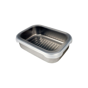 316L Stainless Steel Food <b>Storage</b> <b>Container</b> Rectangle With Silicone Lid For Travel And Dining - Product Image 2