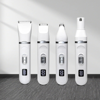 Appareil de toilettage pour animaux de compagnie multifonctionnel 4-en-1 en céramique, nouveau coupe-griffes électrique avec affichage numérique, recharge USB, en acier inoxydable pour chiens