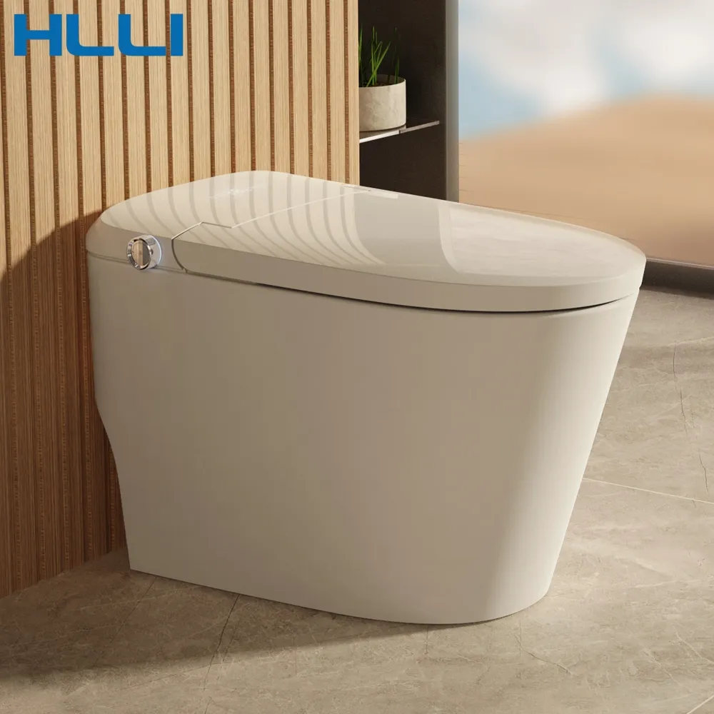HLLI new design wc intelligent inodoro toilet bowl bathroom ceramic automatic one piece smart toilet