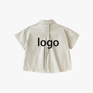 เสื้อโปโลเด็กผู้ชายแขนสั้นสไตล์ใหม่สำหรับฤดูร้อน  ปรับแต่งได้  เสื้อยืดลำลองสำหรับเด็กเล็กและเด็กโต - Product Image 1