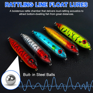 10PCS Catfish Rattling <span class=keywords><strong>Leurre</strong></span> Flottant pour Catfish, Striper, Walleye, Predator Fish, ABS Material, Plusieurs Couleurs - Product Image 2