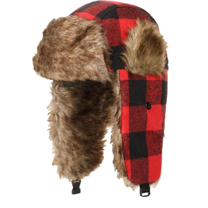 Casquette de chasseur avec protège-oreilles, camouflage, fausse fourrure, couvre-chef tactique d'hiver réglable pour la chasse, la randonnée et le camping en plein air - Product Image 5