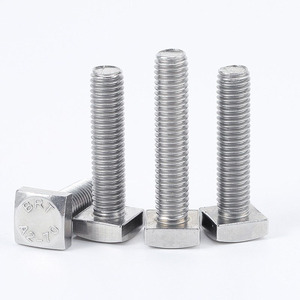 Vis et boulons à tête carrée en acier inoxydable 304, tailles métriques M4 M5 M6 M12, grade 4.8, finition blanchie - Product Image 3