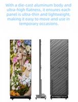 Pantalla LED para Póster, Máquina de Publicidad LED, Plegable Verticalmente, con Ruedas Adecuado para Múltiples Escenarios
