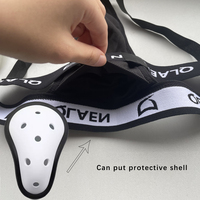 Caleçons de sport pour hommes à taille basse, avec protection de la zone inguinale et coque de sécurité intégrée pour la boxe