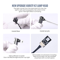 CARDI – bande acrylique optique d'intérieur de voiture rvb 12V, lumière ambiante décorative, application de contrôle, autres accessoires d'éclairage de voiture
