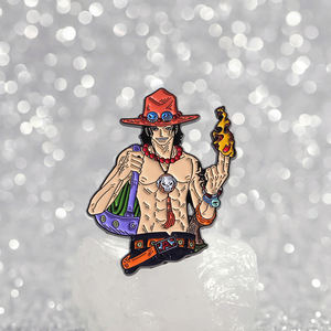 Pin Bros One Piece Sming Pins, Bros Enamel Tengkorak Luffy, Pin Enamel Trafalgar, Pin Kerah, Lencana, Dekorasi untuk Topi, Pakaian, dan Tas Ransel - Product Image 3