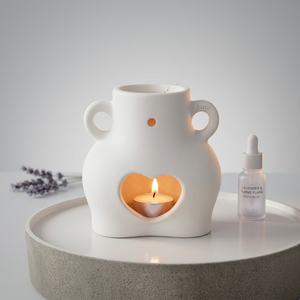 Brûleur d'encens en céramique en forme de corps, diffuseur de cire parfumée pour l'aromathérapie domestique et la décoration quotidienne de la maison - Product Image 2