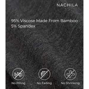 Ensemble de pyjamas pour hommes, manches longues, vêtements de nuit doux en tricot avec poches, tissu en coton de bambou, extensible, confortable, vêtements de nuit pour hommes - Product Image 5