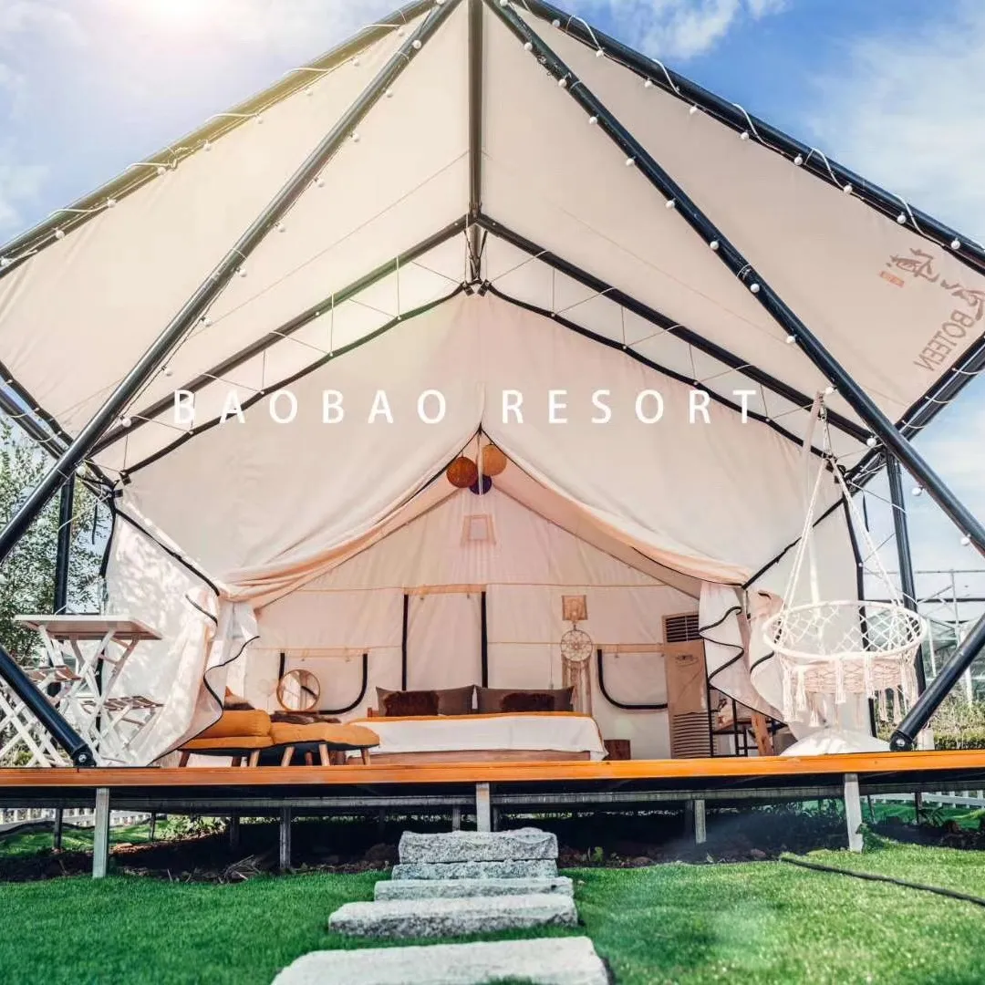 Tenda Hotel Mewah Tahan Air Luar Ruangan Tenda Glamor Hotel Resor Tenda Safari