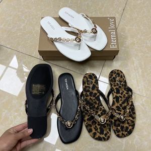Sandali Estivi da Donna Stile Francese con Cinturini <span class=keywords><strong>a</strong></span> Catena, Infradito Slip-on per Spiaggia e Uso Esterno - Product Image 2