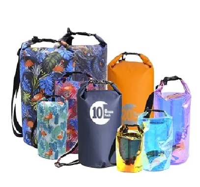 Bolsa seca impermeable con logotipo personalizado, bote flotante al aire libre para senderismo, poliéster, Pvc, 2022, 2l, 5l, 10l, 15l, 20l, 30l