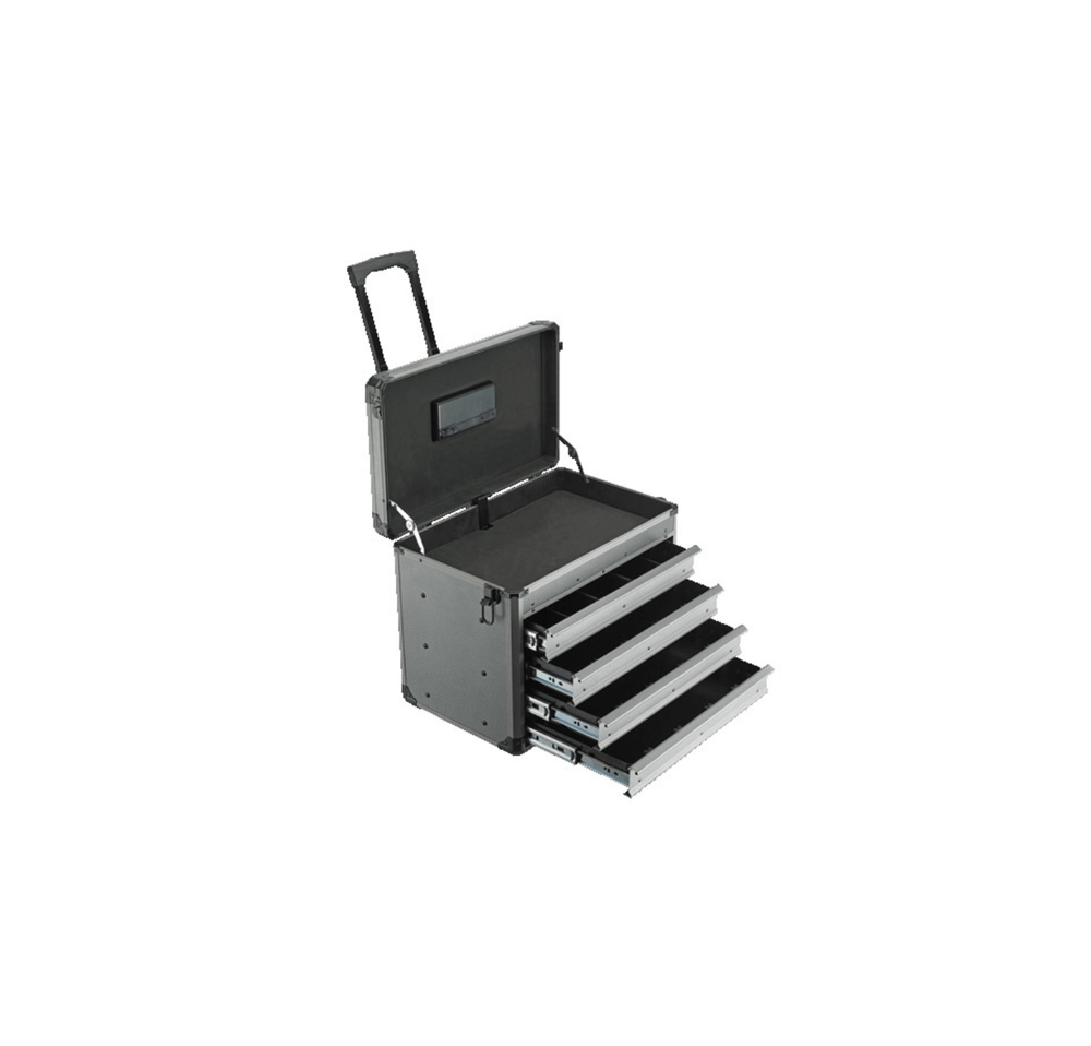 Everest APC024 новый продукт для хранения ювелирных изделий алюминиевый чемодан на колесиках с ящиками