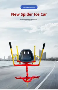 Chaise de traîneau à roulettes pour patinage sur glace, <span class=keywords><strong>double</strong></span>, extérieur, épaissi, résistant à l'usure, acier + HDPE, <span class=keywords><strong>adulte</strong></span> - Product Image 5