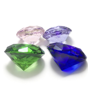 Colorful Diamond Shaped K9 Crystal <strong>Paperweight</strong> 40mm Diameter Optical Crafts - Product Image 6
