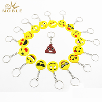 Porte-clés Emoticon en PVC souple Noble, Breloque Visage à Expressions Drôles Assorties, Pendentif de Sac, Décoration de Fête, Cadeau