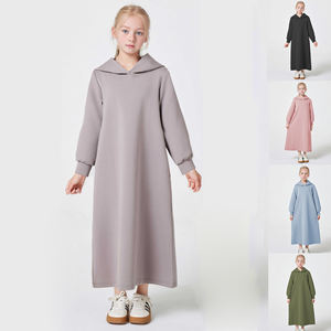 عباية أطفال منفوخة عالية الجودة من Yibaoli بخمسة ألوان للفتيات المسلمات عباية رياضية بغطاء رأس - Product Image 1