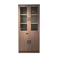 Meuble de rangement vertical en bois pour bureau, grande capacité, avec plusieurs boîtes à dossiers en verre, armoires de classement modernes avec séparateurs, personnalisation usine