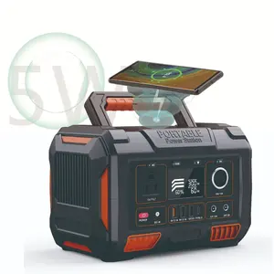 Centrale électrique portable multifonctionnelle 288wh 300W Batterie externe à charge rapide 12V 24v lifepo4 72000mAh avec lumière LED