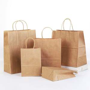 Sacs d'emballage alimentaire personnalisés pour l'emballage, sac en papier avec logo, sacs en papier alimentaire pour la livraison, sac en papier kraft brun personnalisé - Product Image 6
